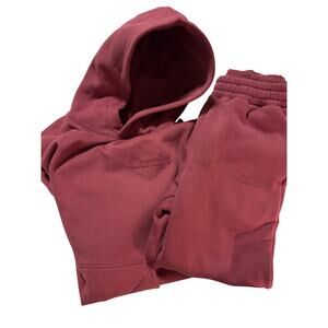 New Comfrt Minimalist Hoodie and Sweatpants Set in Berry Size Small Unisex
